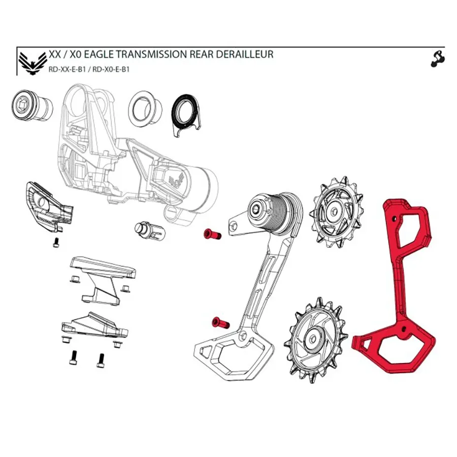 SRAM Eagle T-Type AXS Rear Derailleur Inner Cage For T-Type XX SL XX X0 2
