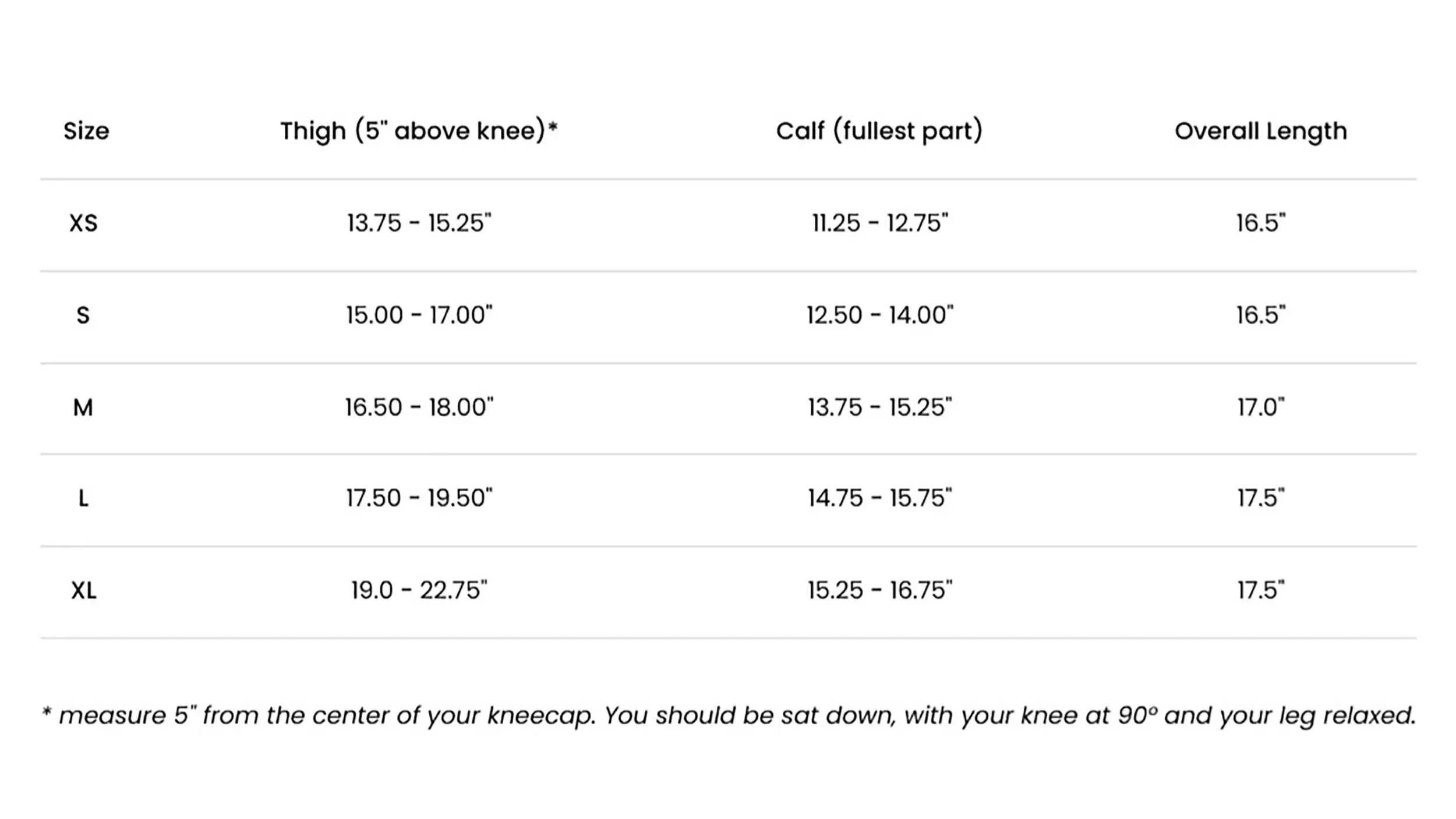 chromag-rift-v2-knee-guard-size-chart
