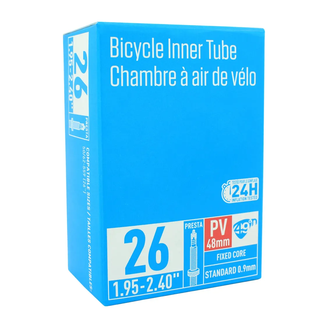 49N Std Tube 26 x 1.95-2.40" Presta Valve 48mm